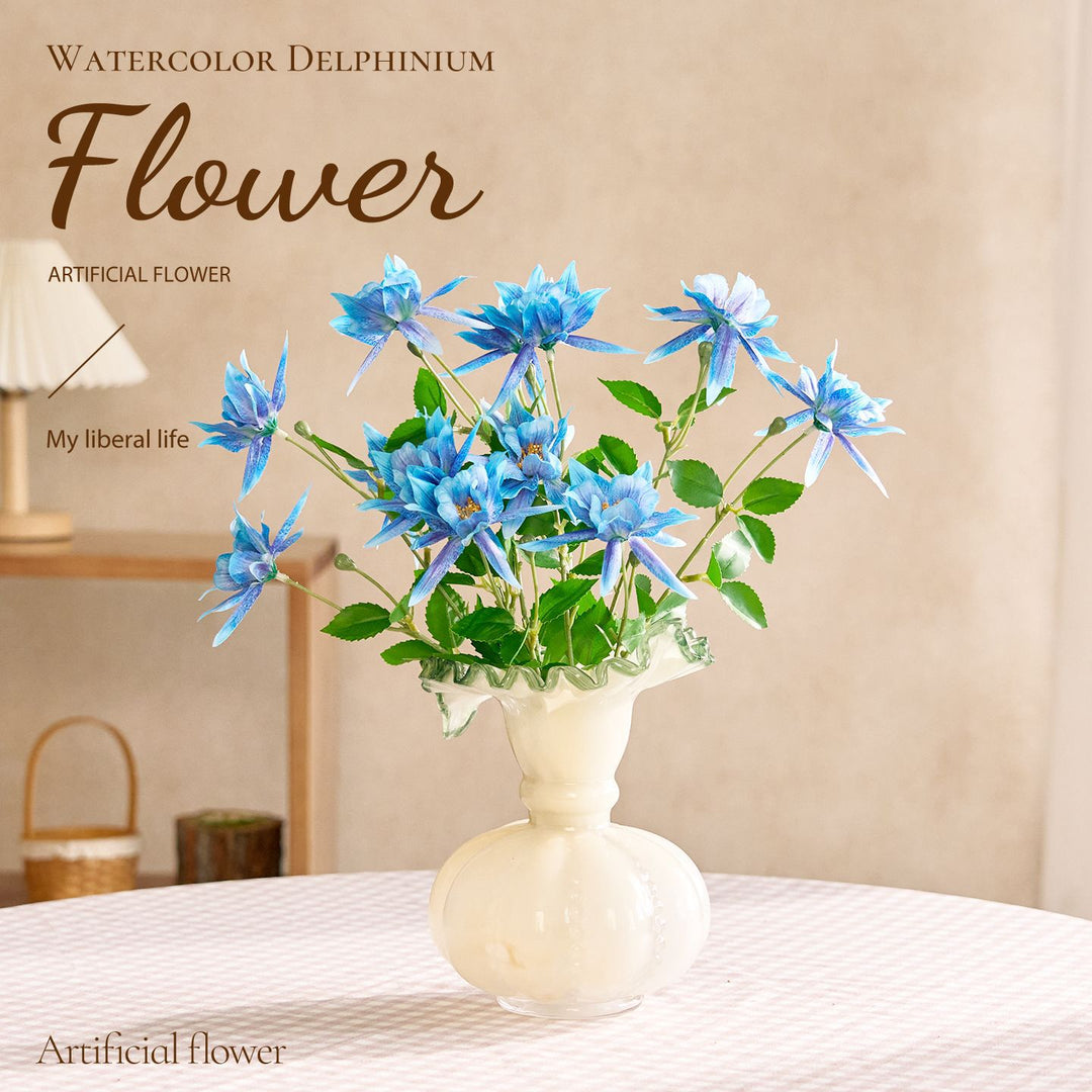 Lifelike Multi-Bloom Flower Stem