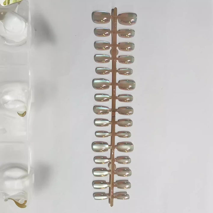 Iridescent Press-On Nail Tips Stornfield