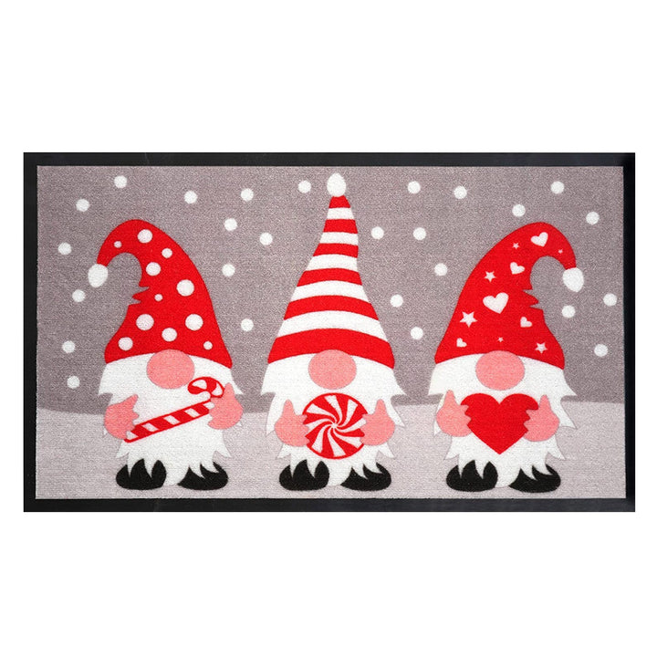 Festive Gnome-Themed Door Mat