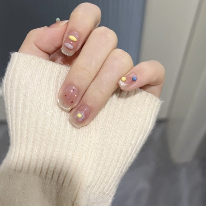 Decorative Press-On Nail Art Set with Creative Patterns