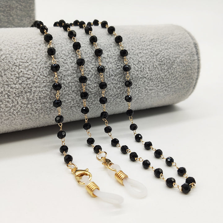 Glasses holder jewelry made of crystal beads Stornfield