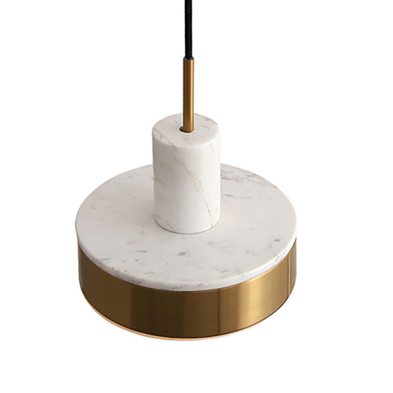 Modern Marble and Gold Pendant Light