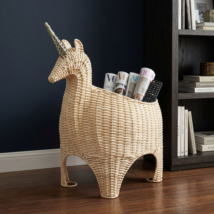 Playful storage basket in unicorn shape Stornfield