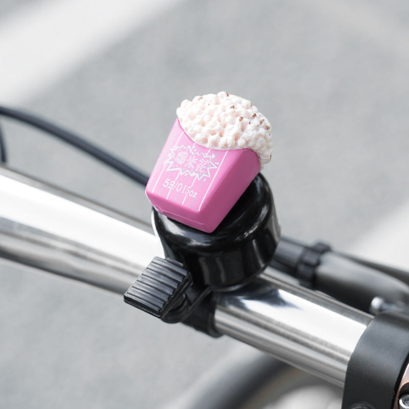 novelty handlebar bicycle bell with silicone popcorn topper and universal clamp Stornfield
