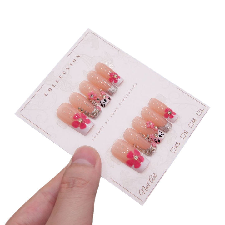 Luxury Floral Press-On Nail Enhancements