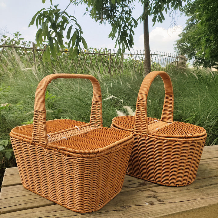 Elegant Woven Picnic Basket Stornfield