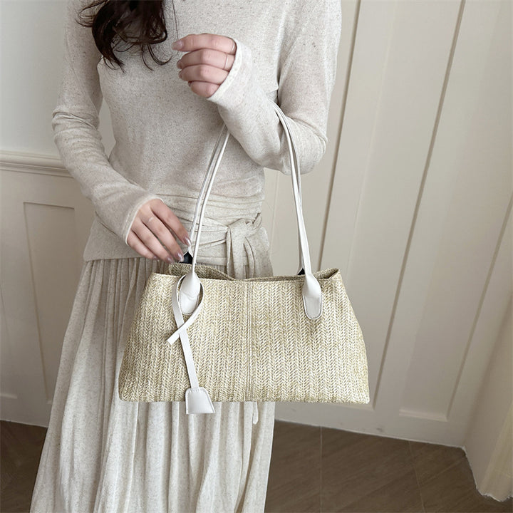 Woven Straw Shoulder Bag