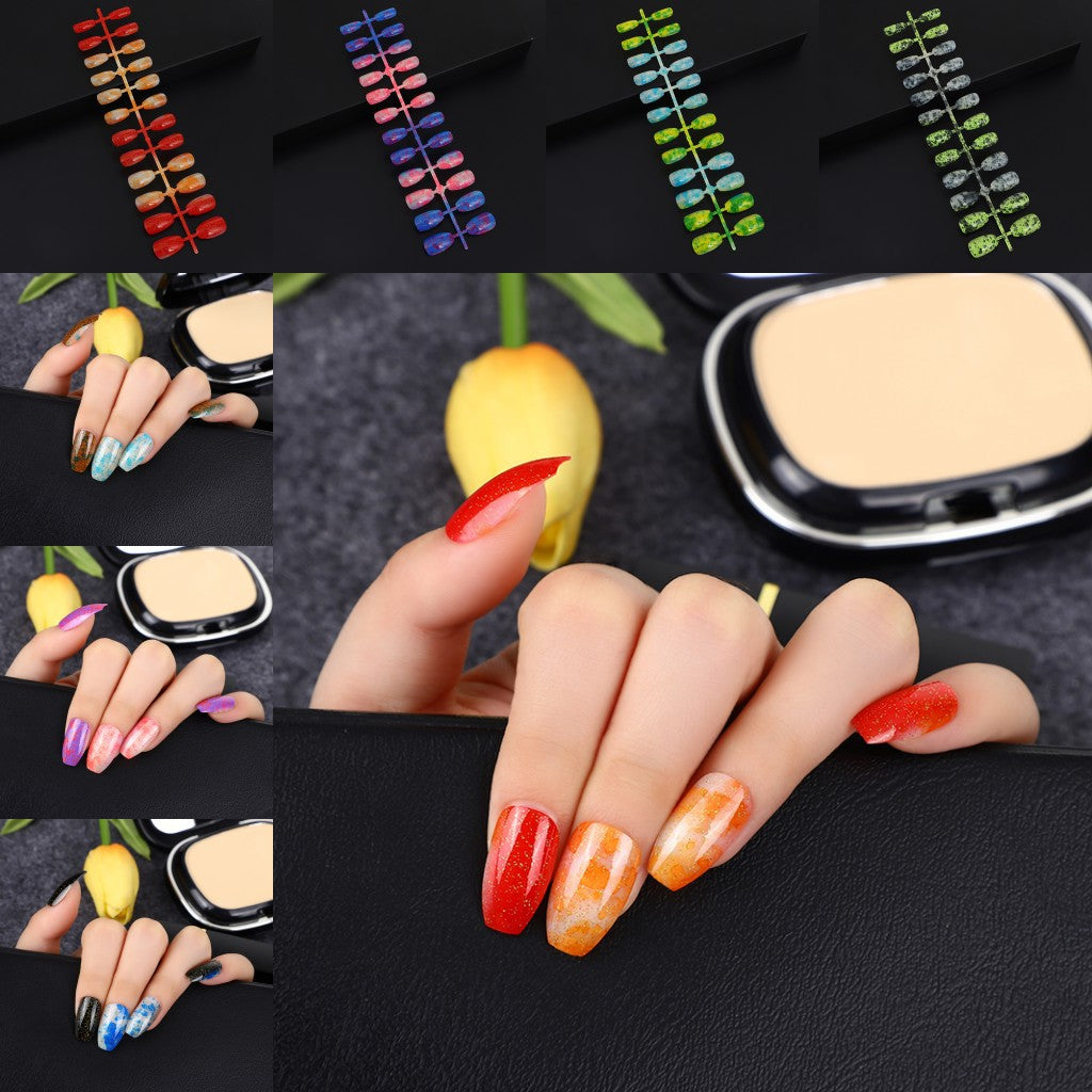 Luxury glitter design artificial nails Stornfield