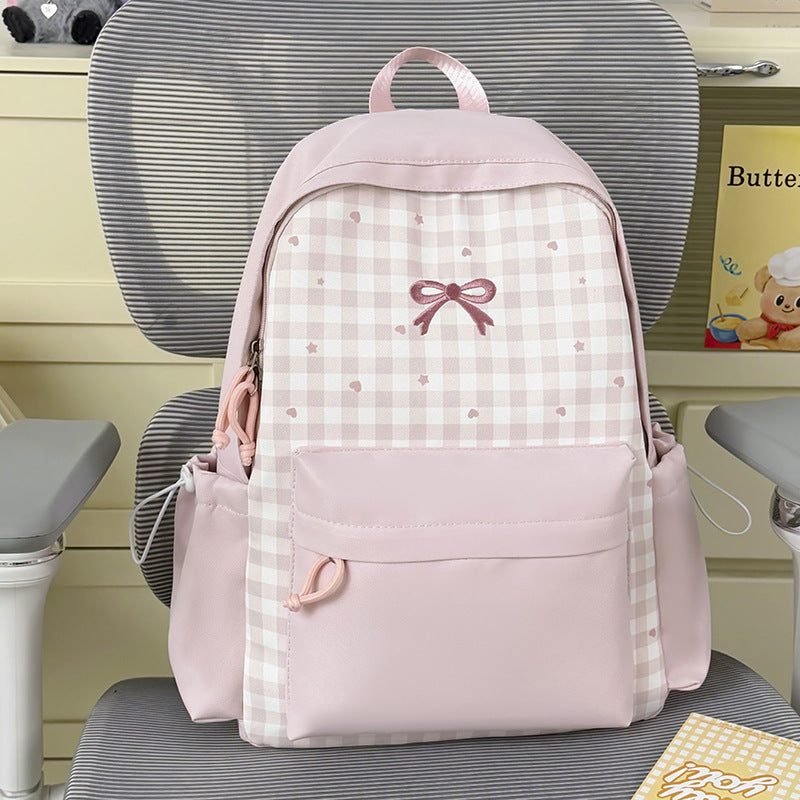 Checked Patterned School Backpack Stornfield