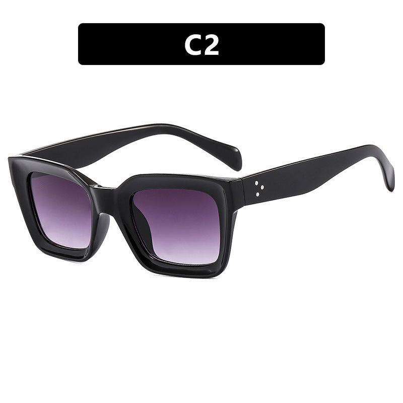Women's fashionable square sunglasses with narrow frame Stornfield