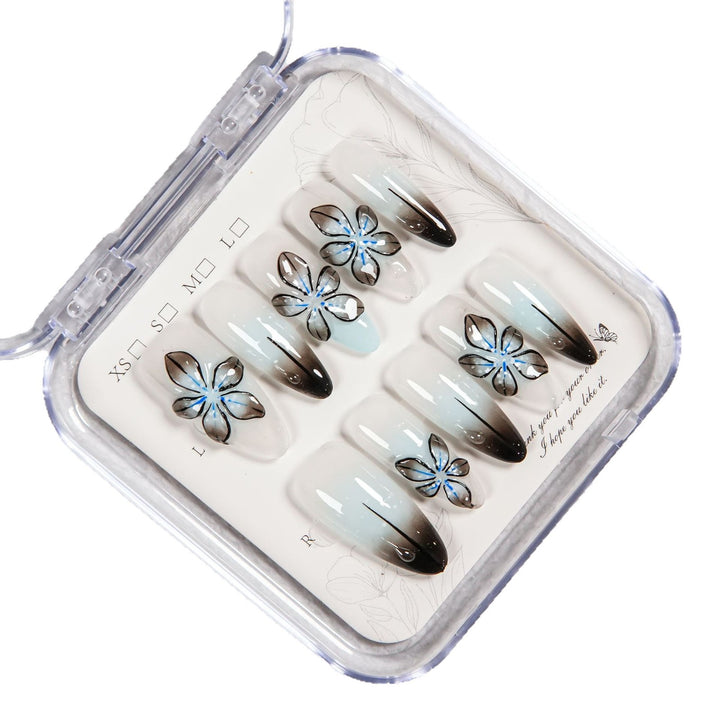 Decorative Floral Press-On Nails