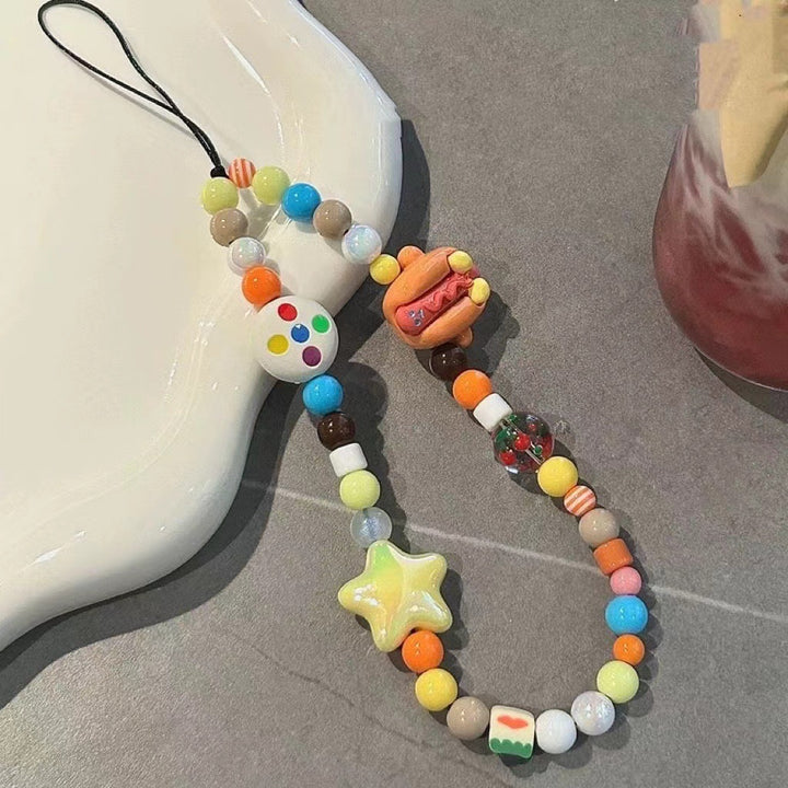 Playful Food-Themed Bead Phone Charm Stornfield