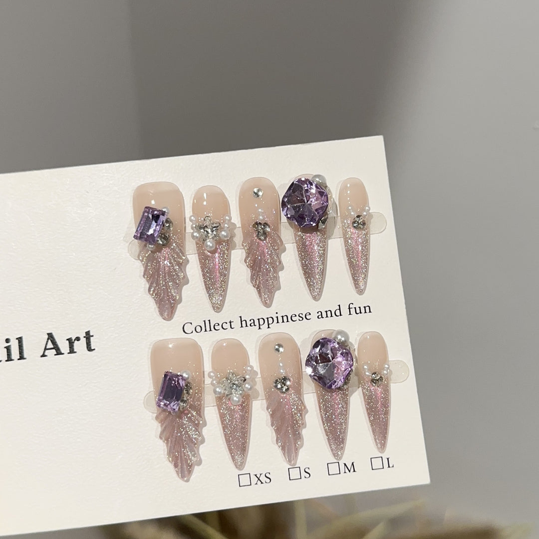 Glamorous Glittering Press-On Nail Art Set