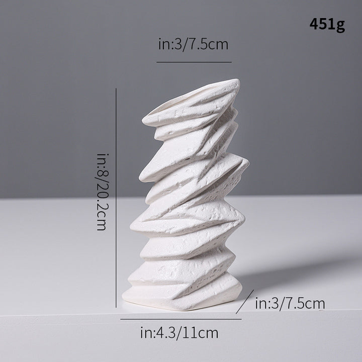 Abstract Textured Ceramic Sculpture Stornfeild