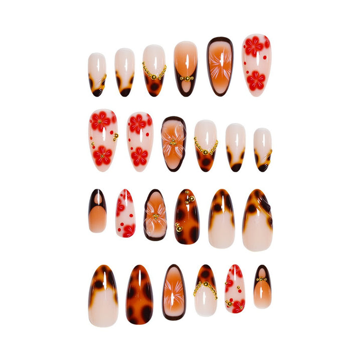 Artistic Floral Nail Art Extensions Stornfield