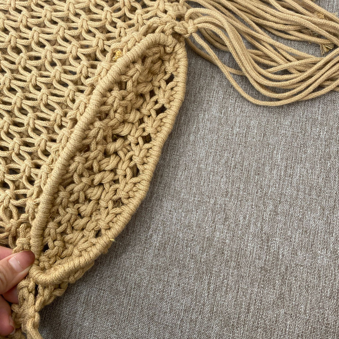 Macrame shoulder bag with fringes Stornfield
