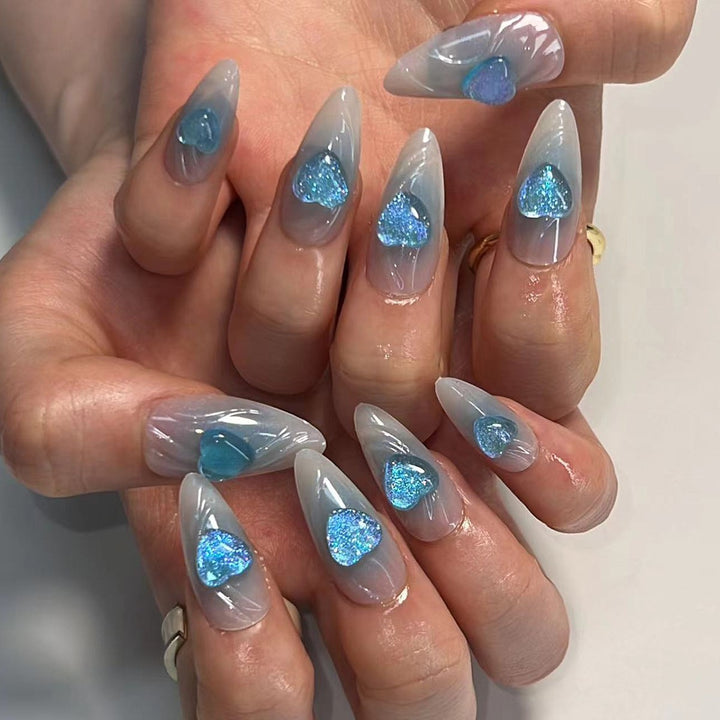 Elegant Artificial Nails with Botanical Designs Stornfield