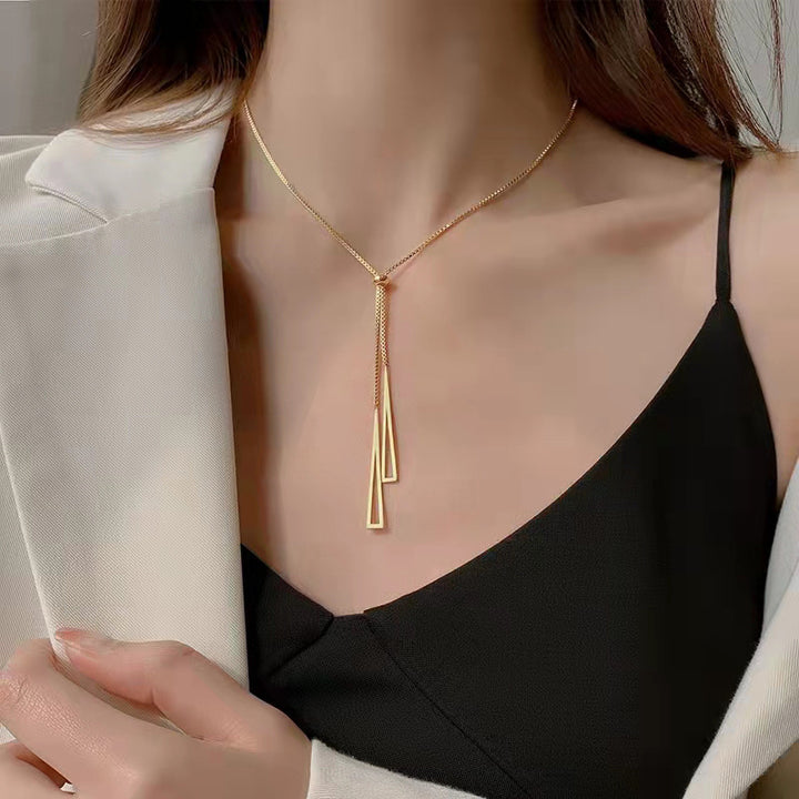 Layered Geometric Pendant Necklace Stornfield