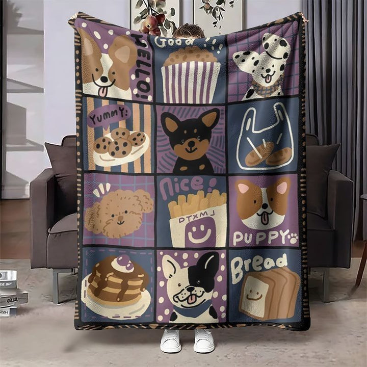 Cozy Cartoon-Themed Fleece Blanket