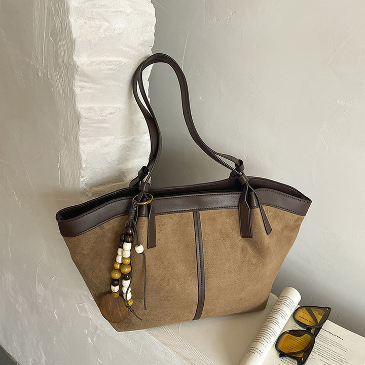 Chic Suede Tote Handbag