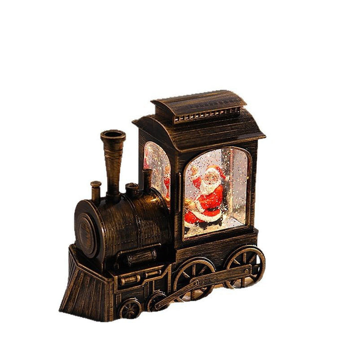 Nostalgic Christmas Train Lantern with Moving Santa Stornfield