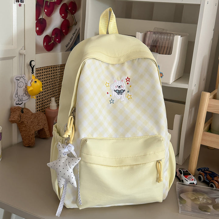 Cute Decorative Checked Pattern Backpack Stornfield