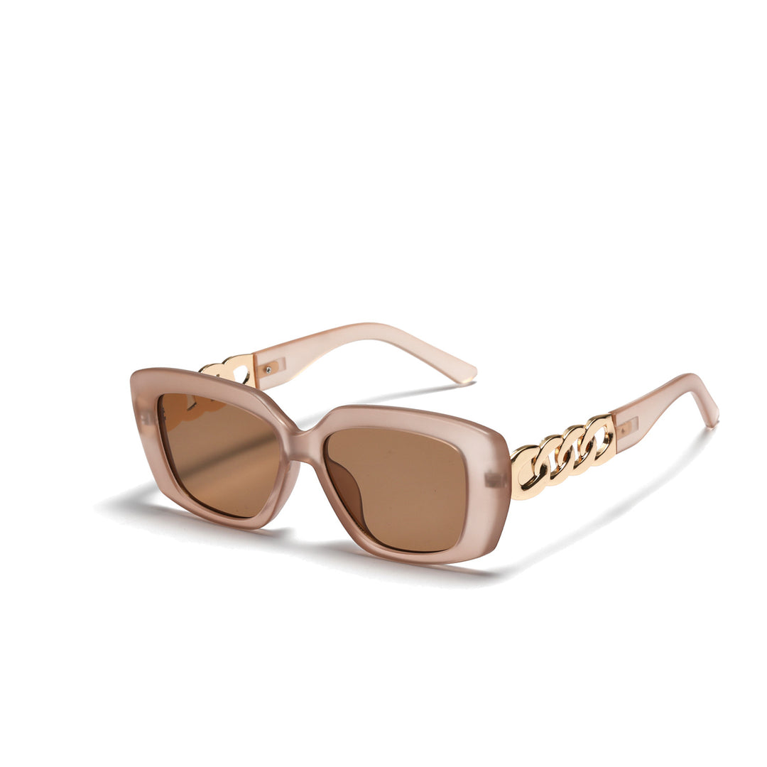 Ladies elegant square sunglasses with gold embellished frame Stornfield