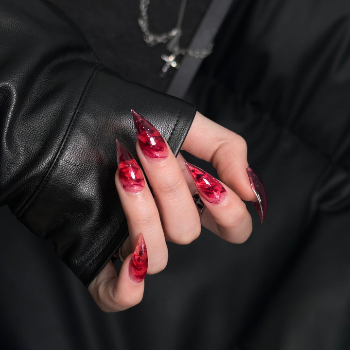 Artistic Stiletto Press-On Nail Enhancements