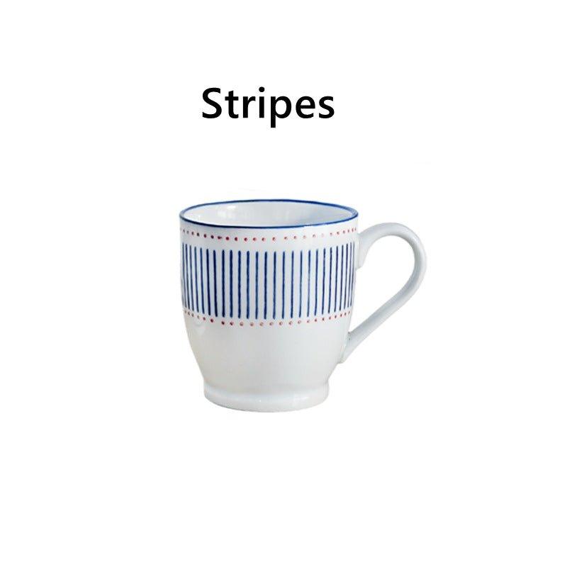 Japanese Nature Themed Ceramic Glazed Hand-Painted Tea Cups | Stornfield
