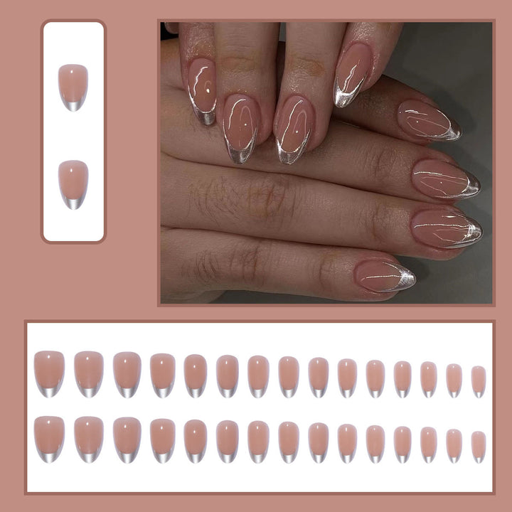 Stylish French Tip Press-On Nail Set Stornfield
