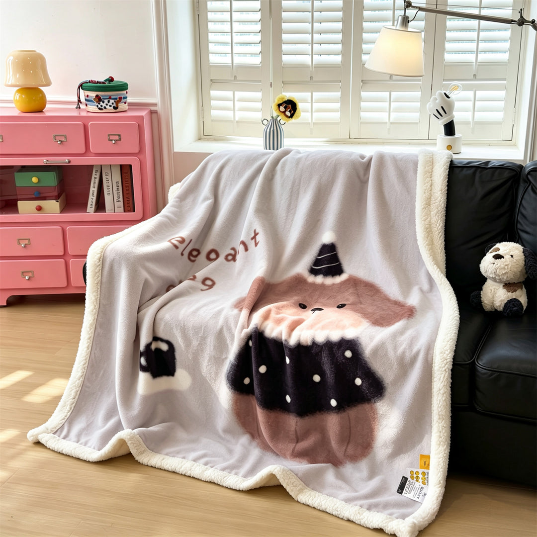 Cozy Cartoon Animal Blanket