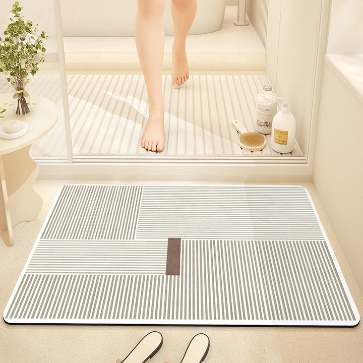 Abstract Geometric Design Bath Mat Stornfield