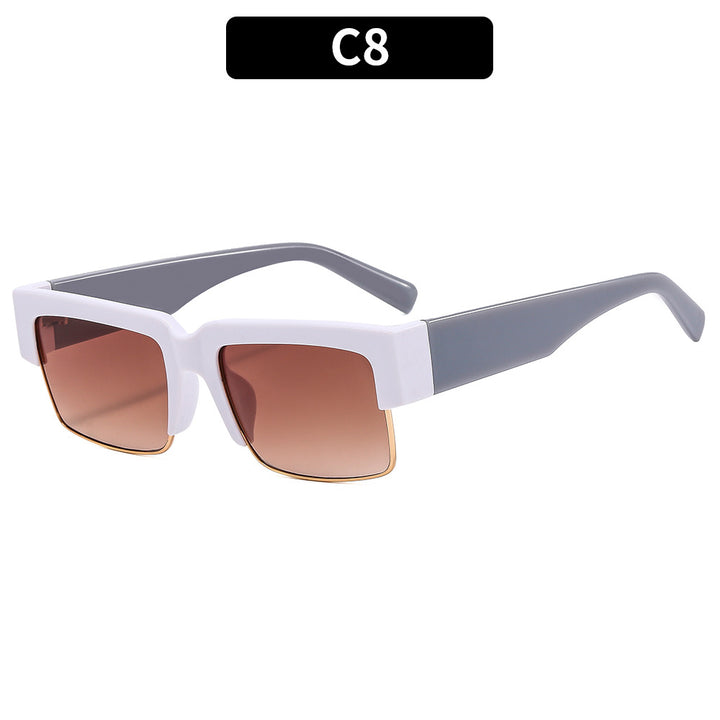 Bold Angular Square Frame Sunglasses
