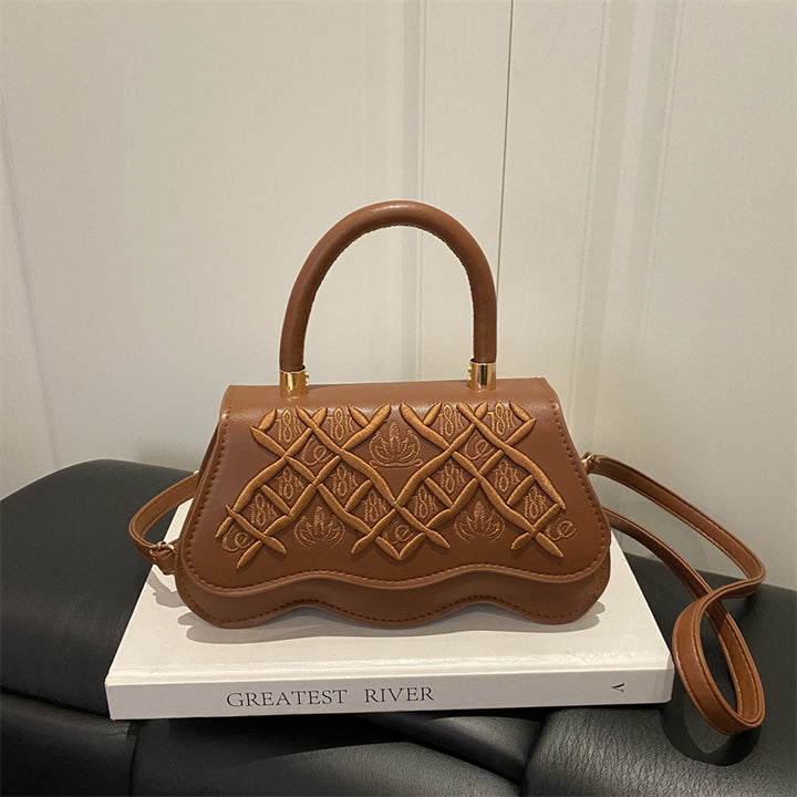 Elegant Quilted Handheld Satchel