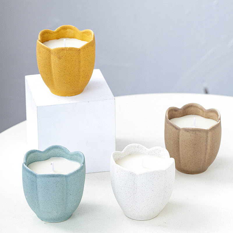 Decorative Organic Ceramic Candle Holder Stornfeild