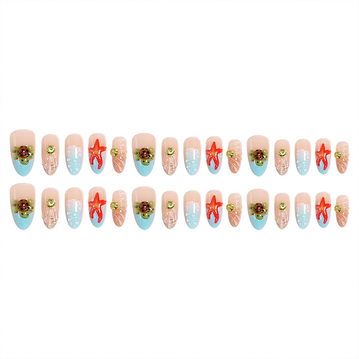 Artificial nails with maritime motifs Stornfield