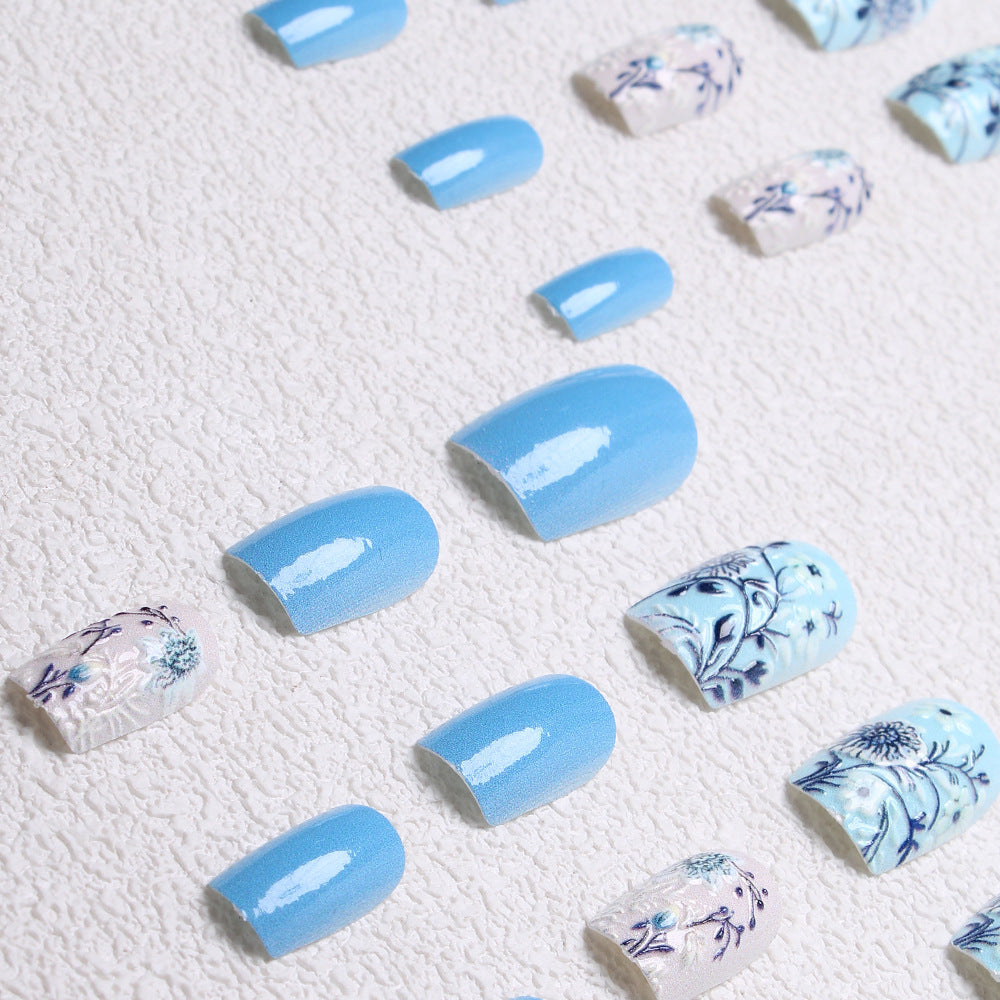 Botanical Floral Press-On Nail Art Stornfield