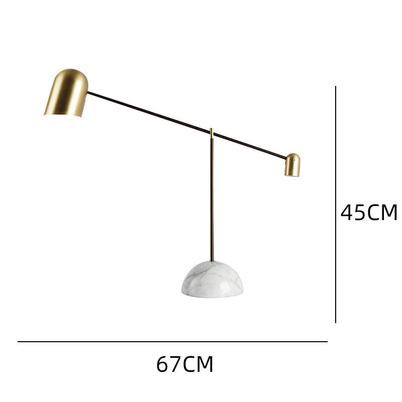 Adjustable Arm Floor Lamp with Marble Base