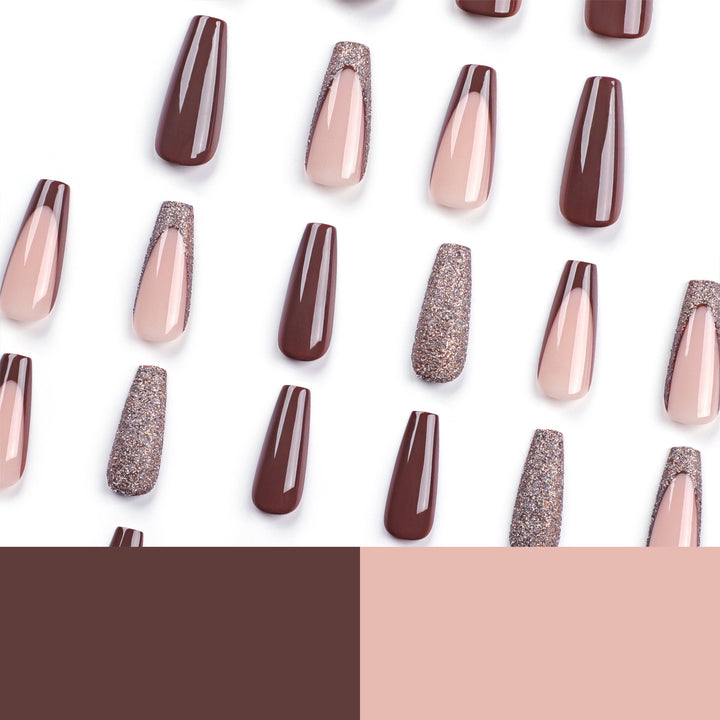 Artful stiletto nails with glitter embellishments Stornfield
