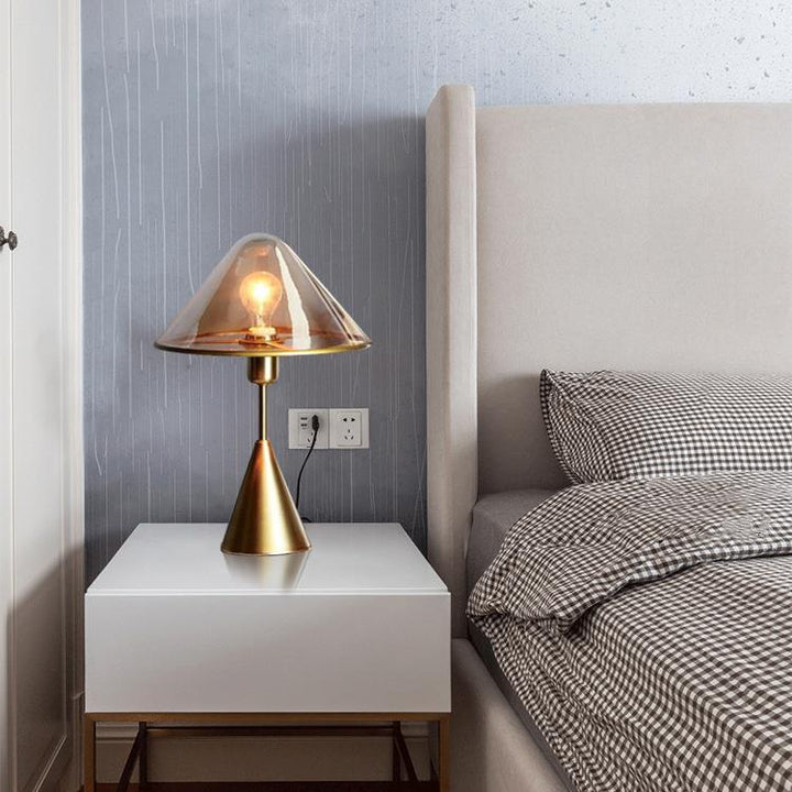 Modern Glass Cone Table Lamp
