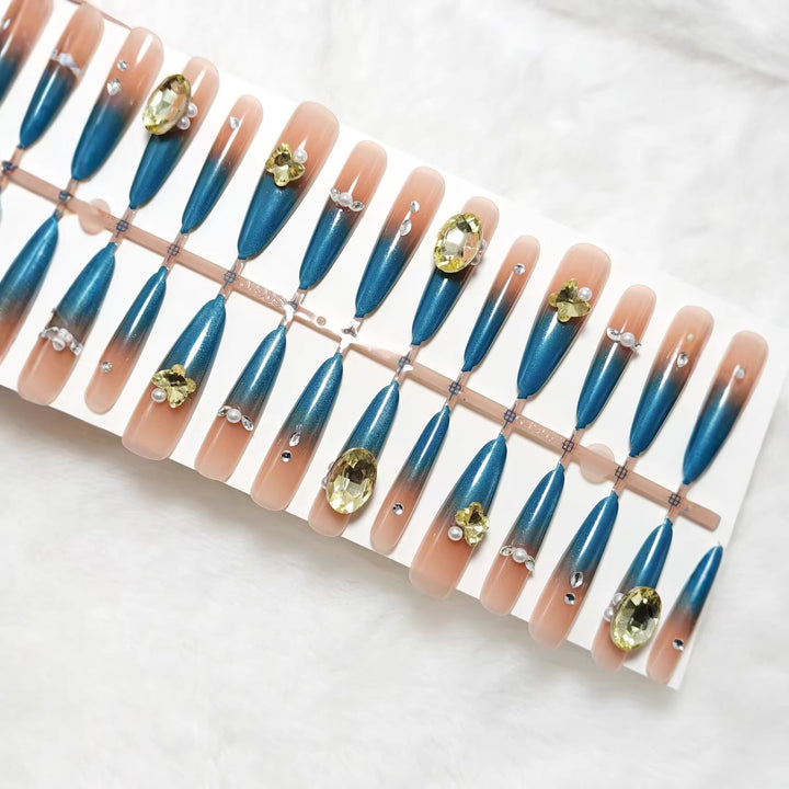 Artificial Nails in Elegant Stiletto Style with Sparkling Accents Stornfield