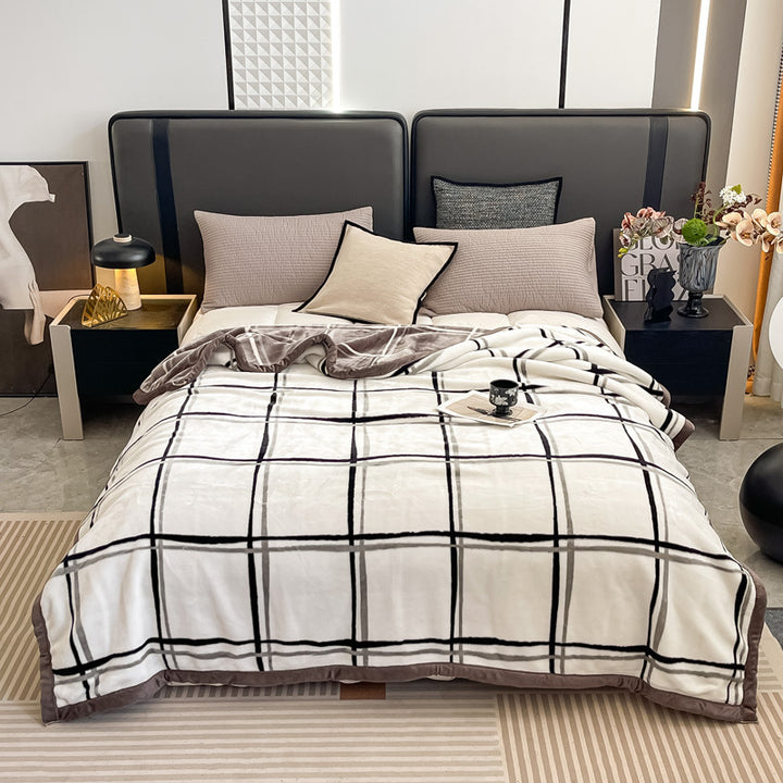 Floral Patterned Fleece Throw Blanket Stornfield
