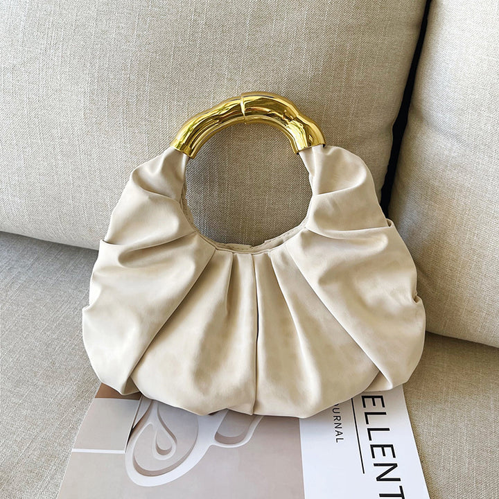 Modern Pleated Handheld Tote Bag