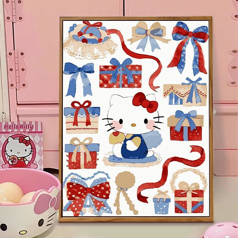 Hello Kitty-Themed Illustration Canvas Art Stornfield