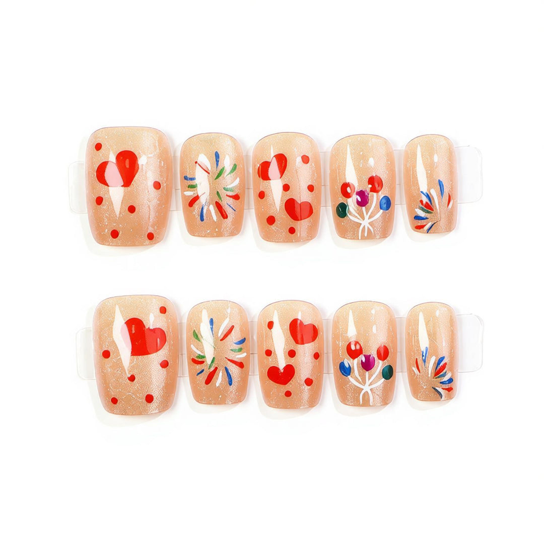Artistic Seasonal Nail Art Press-On Set Stornfield