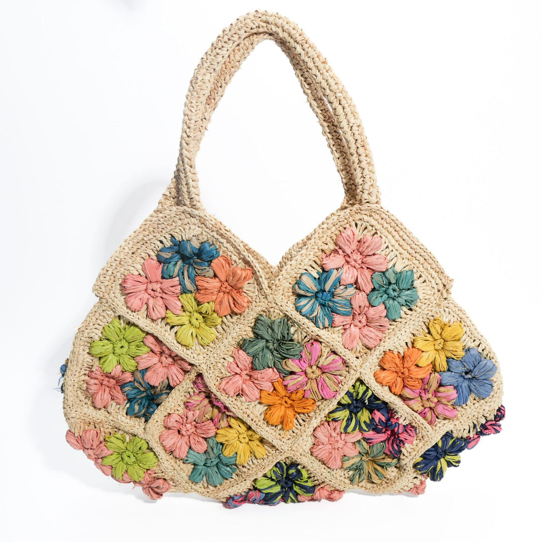 Handcrafted crossbody bag with floral decorative embroidery Stornfield