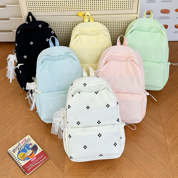 Floral Embroidered Casual Backpack Stornfield