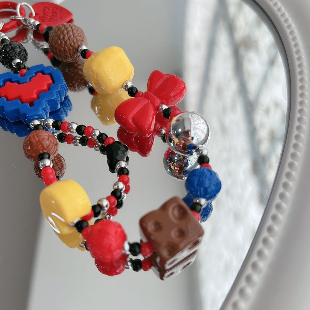 Playful Beaded Charm Keychain Stornfield 1790135504