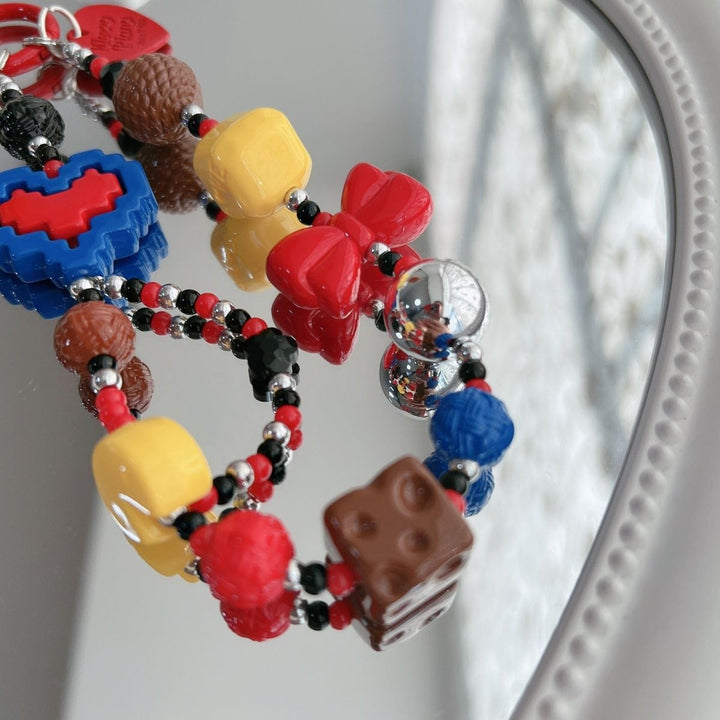 Playful Beaded Charm Keychain Stornfield 1790135504