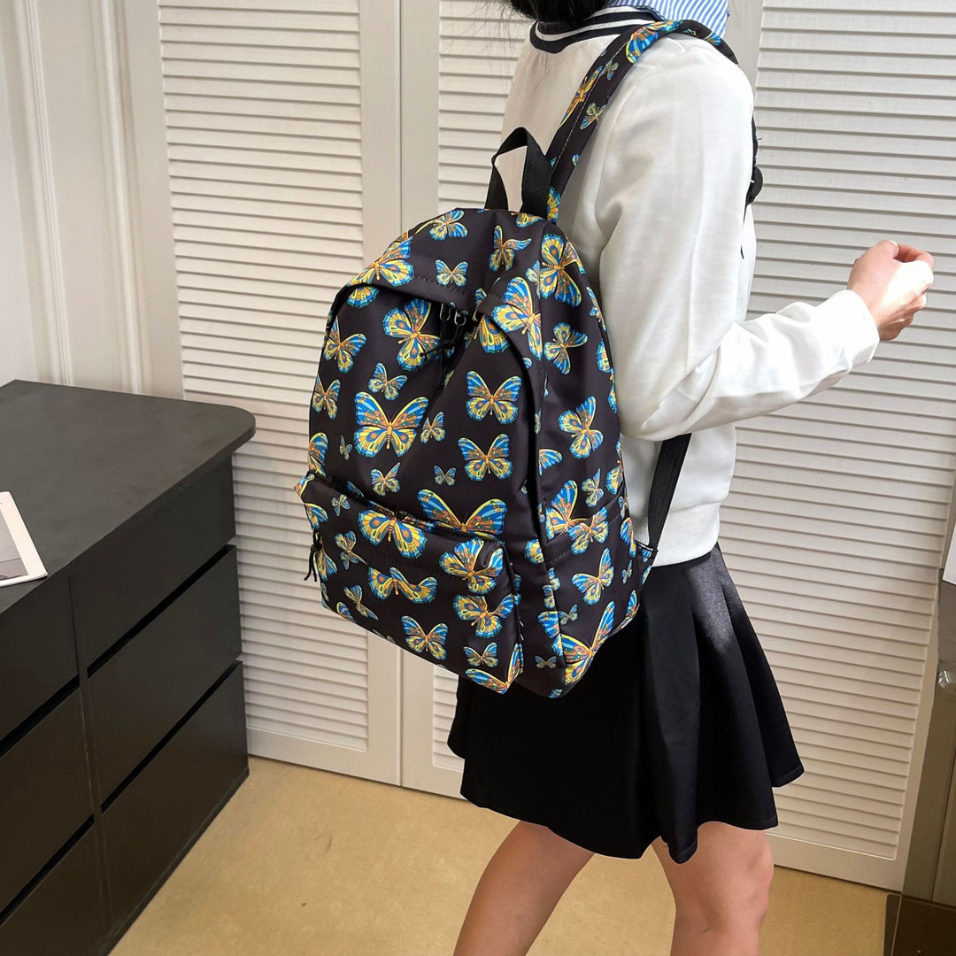 Artistic Butterfly Print Backpack Stornfield